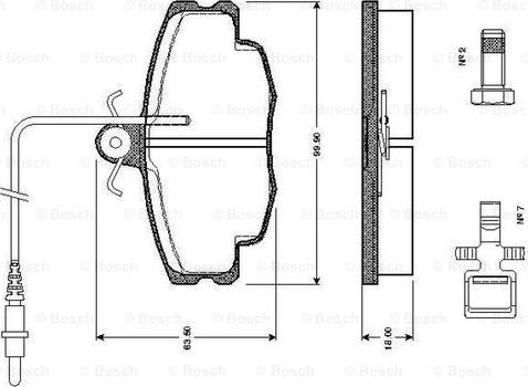 BOSCH 0 986 TB2 076 - Гальмівні колодки, дискові гальма autozip.com.ua