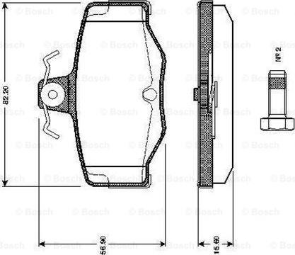 BOSCH 0 986 TB2 191 - Гальмівні колодки, дискові гальма autozip.com.ua