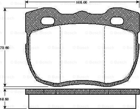 BOSCH 0 986 TB2 149 - Гальмівні колодки, дискові гальма autozip.com.ua