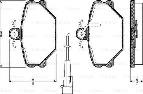 BOSCH 0 986 TB2 142 - Гальмівні колодки, дискові гальма autozip.com.ua