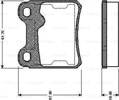 BOSCH 0 986 TB2 158 - Гальмівні колодки, дискові гальма autozip.com.ua