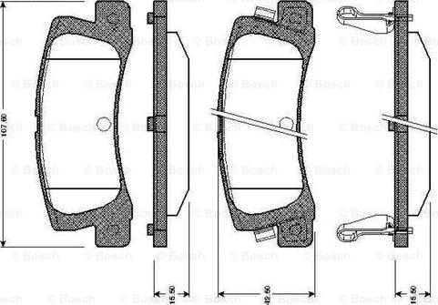 BOSCH 0 986 TB2 109 - Гальмівні колодки, дискові гальма autozip.com.ua