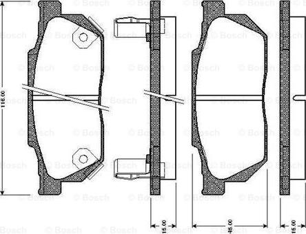 BOSCH 0 986 TB2 103 - Гальмівні колодки, дискові гальма autozip.com.ua