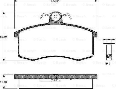 BOSCH 0 986 TB2 113 - Гальмівні колодки, дискові гальма autozip.com.ua