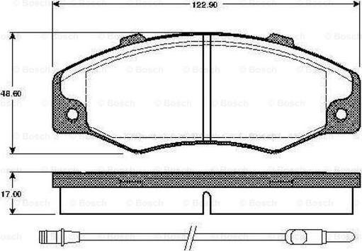 BOSCH 0 986 TB2 112 - Гальмівні колодки, дискові гальма autozip.com.ua