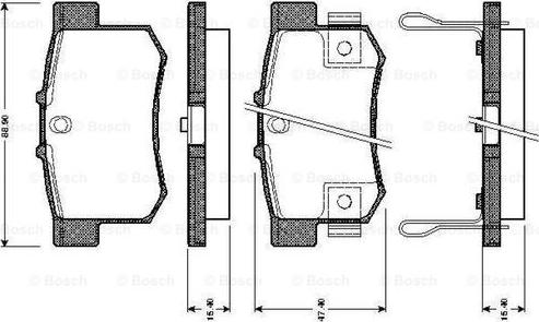 BOSCH 0 986 TB2 180 - Гальмівні колодки, дискові гальма autozip.com.ua