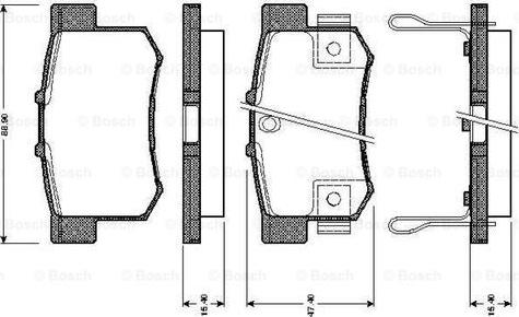 BOSCH 0 986 TB2 181 - Гальмівні колодки, дискові гальма autozip.com.ua