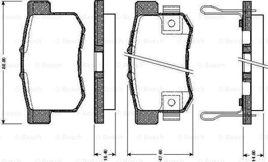 BOSCH 0 986 TB2 182 - Гальмівні колодки, дискові гальма autozip.com.ua