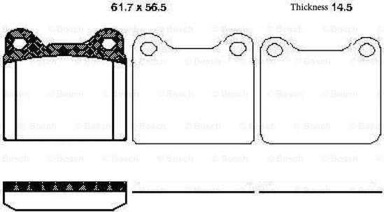 BOSCH 0 986 TB2 134 - Гальмівні колодки, дискові гальма autozip.com.ua