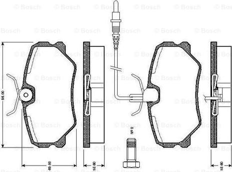 BOSCH 0 986 TB2 135 - Гальмівні колодки, дискові гальма autozip.com.ua