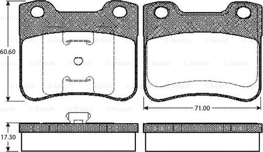 BOSCH 0 986 TB2 129 - Гальмівні колодки, дискові гальма autozip.com.ua