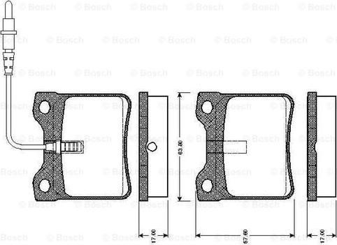 BOSCH 0 986 TB2 175 - Гальмівні колодки, дискові гальма autozip.com.ua