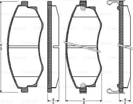 BOSCH 0 986 TB2 171 - Гальмівні колодки, дискові гальма autozip.com.ua