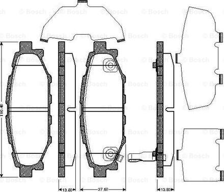 BOSCH 0 986 TB2 894 - Гальмівні колодки, дискові гальма autozip.com.ua