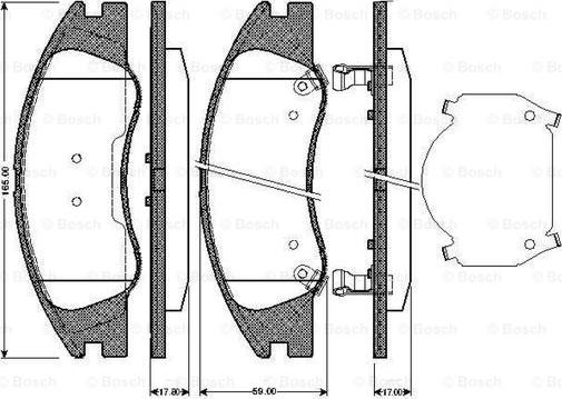 BOSCH 0 986 TB2 892 - Гальмівні колодки, дискові гальма autozip.com.ua