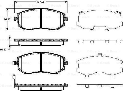 BOSCH 0 986 TB2 844 - Гальмівні колодки, дискові гальма autozip.com.ua