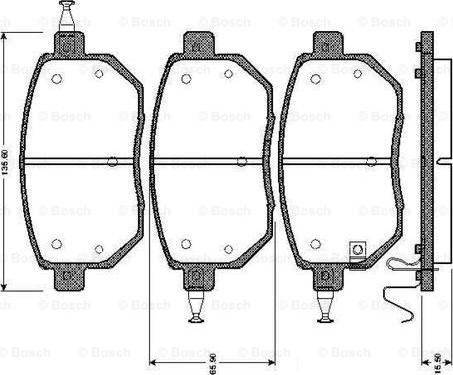 BOSCH 0 986 TB2 856 - Гальмівні колодки, дискові гальма autozip.com.ua