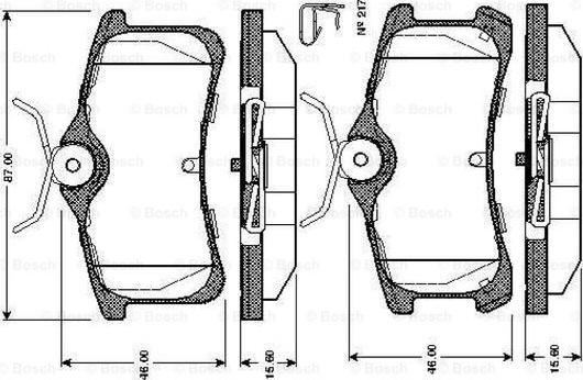 BOSCH 0 986 TB2 865 - Гальмівні колодки, дискові гальма autozip.com.ua