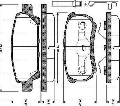 BOSCH 0 986 TB2 866 - Гальмівні колодки, дискові гальма autozip.com.ua