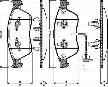 BOSCH 0 986 TB2 868 - Гальмівні колодки, дискові гальма autozip.com.ua