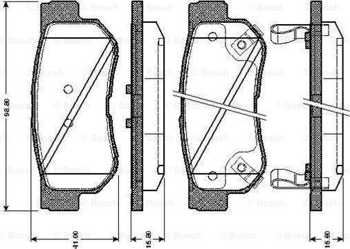 BOSCH 0 986 TB2 804 - Гальмівні колодки, дискові гальма autozip.com.ua