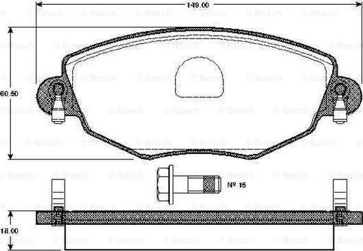 BOSCH 0 986 TB2 819 - Гальмівні колодки, дискові гальма autozip.com.ua