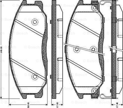 BOSCH 0 986 TB2 815 - Гальмівні колодки, дискові гальма autozip.com.ua