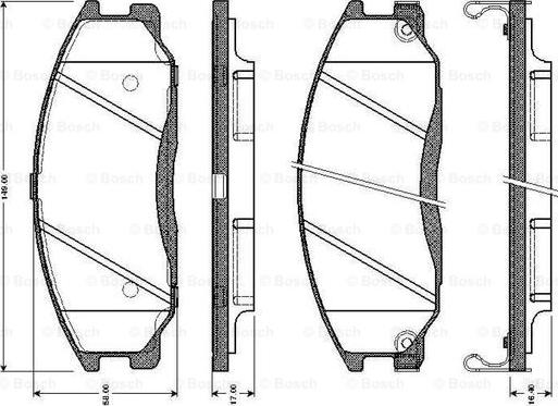 BOSCH 0 986 TB2 816 - Гальмівні колодки, дискові гальма autozip.com.ua