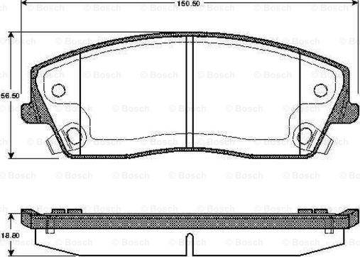 BOSCH 0 986 TB2 886 - Гальмівні колодки, дискові гальма autozip.com.ua