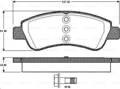 BOSCH 0 986 TB2 830 - Гальмівні колодки, дискові гальма autozip.com.ua