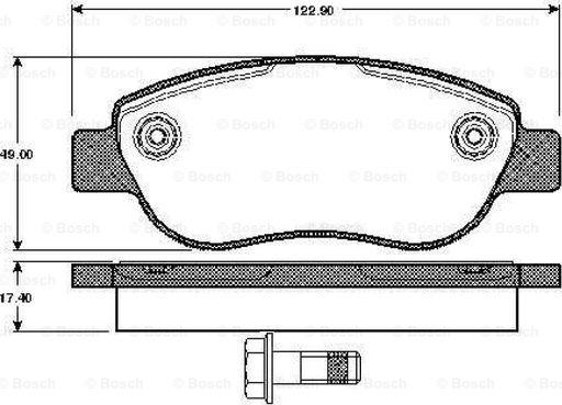 BOSCH 0 986 TB2 874 - Гальмівні колодки, дискові гальма autozip.com.ua