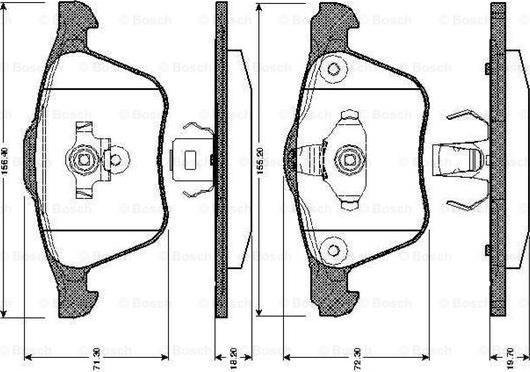 BOSCH 0 986 TB2 875 - Гальмівні колодки, дискові гальма autozip.com.ua