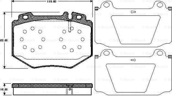 BOSCH 0 986 TB2 871 - Гальмівні колодки, дискові гальма autozip.com.ua