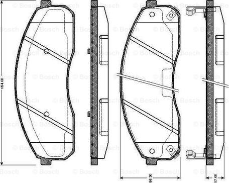 BOSCH 0 986 TB2 394 - Гальмівні колодки, дискові гальма autozip.com.ua