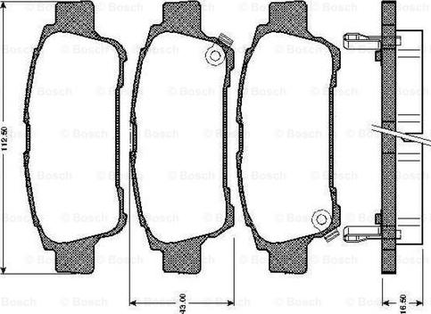 BOSCH 0 986 TB2 393 - Гальмівні колодки, дискові гальма autozip.com.ua