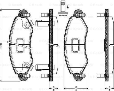 BOSCH 0 986 TB2 344 - Гальмівні колодки, дискові гальма autozip.com.ua