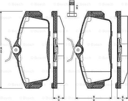 BOSCH 0 986 TB2 346 - Гальмівні колодки, дискові гальма autozip.com.ua