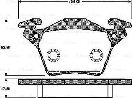 BOSCH 0 986 TB2 354 - Гальмівні колодки, дискові гальма autozip.com.ua