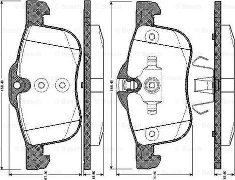 BOSCH 0 986 TB2 355 - Гальмівні колодки, дискові гальма autozip.com.ua