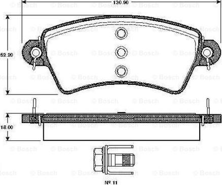 BOSCH 0 986 TB2 358 - Гальмівні колодки, дискові гальма autozip.com.ua