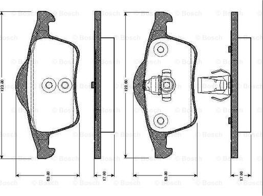 BOSCH 0 986 TB2 352 - Гальмівні колодки, дискові гальма autozip.com.ua