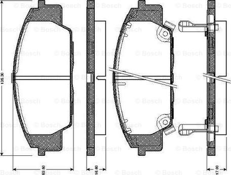 BOSCH 0 986 TB2 364 - Гальмівні колодки, дискові гальма autozip.com.ua