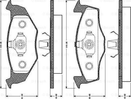 BOSCH 0 986 TB2 300 - Гальмівні колодки, дискові гальма autozip.com.ua