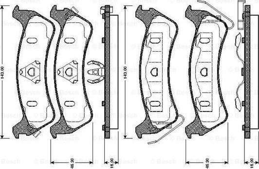 BOSCH 0 986 TB2 308 - Гальмівні колодки, дискові гальма autozip.com.ua