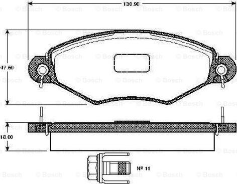 BOSCH 0 986 TB2 315 - Гальмівні колодки, дискові гальма autozip.com.ua