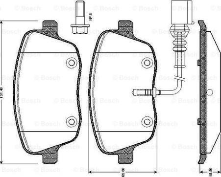 BOSCH 0 986 TB2 382 - Гальмівні колодки, дискові гальма autozip.com.ua