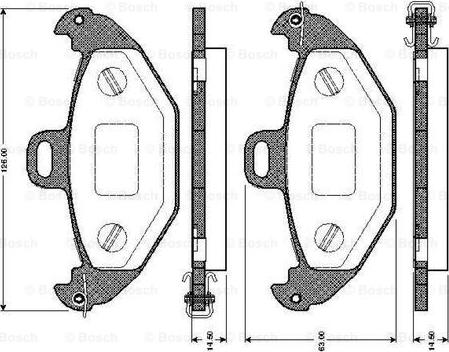 BOSCH 0 986 TB2 337 - Гальмівні колодки, дискові гальма autozip.com.ua