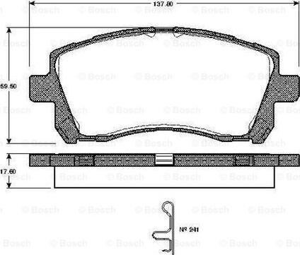 BOSCH 0 986 TB2 327 - Гальмівні колодки, дискові гальма autozip.com.ua