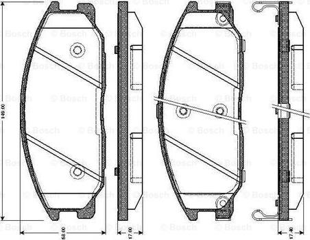 BOSCH 0 986 TB2 379 - Гальмівні колодки, дискові гальма autozip.com.ua