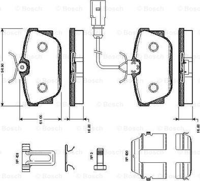 BOSCH 0 986 TB2 376 - Гальмівні колодки, дискові гальма autozip.com.ua